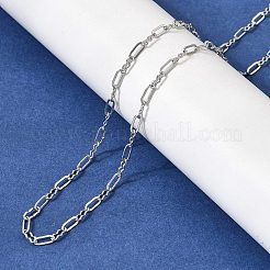 2.5MM Brass Textured Oval Link Chain Necklaces for Women&nbsp;NJEW-F366-06B-P