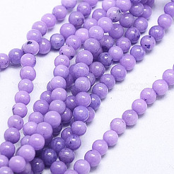 Natural Mashan Jade Round Beads Strands&nbsp;G-D263-4mm-XS24