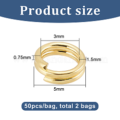 2 Bags Brass Split Rings&nbsp;FIND-BC0005-12A