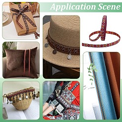 15Yards Ethnic Style Embroidery Polyester Ribbons&nbsp;OCOR-PH0006-86A