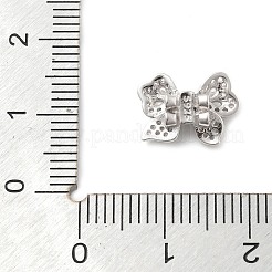 925 Sterling Silver Micro Pave Clear Cubic Zirconia Bowknot Multi-Strand Links&nbsp;STER-S013-02P