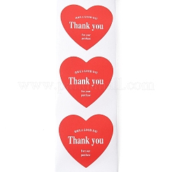 500Pcs Heart with Thank You Roll Stickers&nbsp;X-DIY-U008-01D