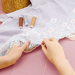 5Yards Polyester Flower Lace Trim Ribbon&nbsp;OCOR-GF0002-63