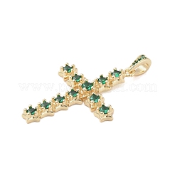 Real 18K Gold Plated Brass with Glass Pendants&nbsp;KK-A209-15G