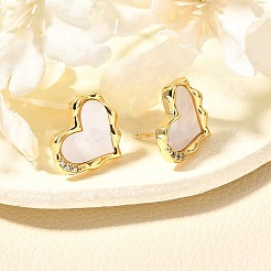 Rack Plating Brass Micro Pave Clear Cubic Zirconia Stud Earrings&nbsp;EJEW-Q010-01G