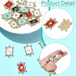 20Pcs 5 Colors Alloy Crystal Rhinestone Spades Connector Charms&nbsp;FIND-CJ0003-05