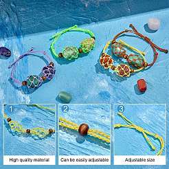 12Pcs Adjustable Braided Nylon Cord Macrame Pouch Bracelet Making&nbsp;AJEW-SW00010-05