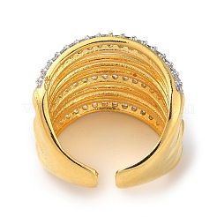 Rack Plating Brass Open Cuff Rings&nbsp;KK-K346-16G