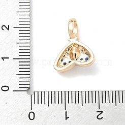 Brass Micro Pave Cubic Zirconia Pendants&nbsp;KK-D104-01G
