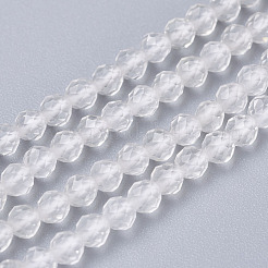 Natural Quartz Crystal Beads Strands&nbsp;X-G-D166-B-2mm