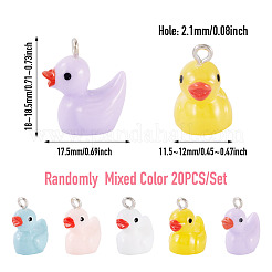 20Pcs Opaque Resin Pendants&nbsp;RESI-TADJ0001-09