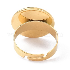 Ion Plating(IP) Adjustable 304 Stainless Steel Finger Rings Components&nbsp;STAS-P291-01E-G