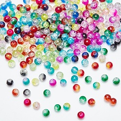 DIY Baking Paint Crackle Glass Beads Stretch Bracelet Making Kits&nbsp;DIY-PH0004-54D