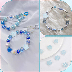 150Pcs Transparent Spray Painted Glass Beads&nbsp;GLAA-SP0001-23A