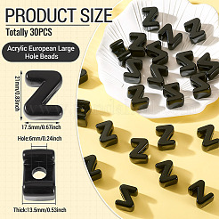Acrylic European Beads&nbsp;OACR-TAC0013-14Z