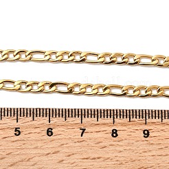 3.8MM 304 Stainless Steel Figaro Chain Necklaces for Women&nbsp;NJEW-B134-02B-G