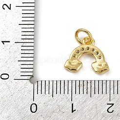 Brass Micro Pave Cubic Zirconia Pendants&nbsp;KK-L231-01G-02
