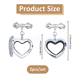 2Pcs Brass Brooch&nbsp;JEWB-FH00021