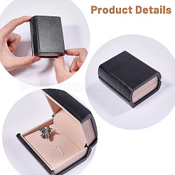 Book Shaped Plastic Gift Packaging Boxes for Cufflinks&nbsp;CON-WH0089-189