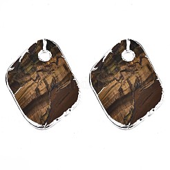 Natural Tiger Eye Pendants&nbsp;G-N0326-61P