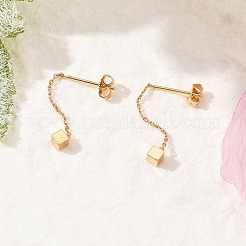 Brass Tassel Stud Earrings&nbsp;EJEW-D321-01G