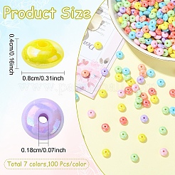 700Pcs 7 Colors UV Plating Opaque Acrylic Beads&nbsp;MACR-YW0004-82