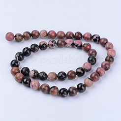 Natural Rhodonite Beads Strands&nbsp;X-G-Q462-8mm-25