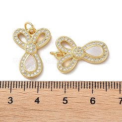 Brass Micro Pave Cubic Zirconia Pendants&nbsp;KK-B083-39C-G