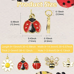 10Pcs 5 Styles Brass Enamel Pendants&nbsp;KK-CJ0004-28