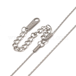 Non-Tarnish 304 Stainless Steel Boston Link Chain Necklace for Women&nbsp;LS-NJEW-G097-03P