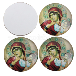 Printed Glass Half Round/Dome Cabochons&nbsp;GGLA-N004-25mm-A05