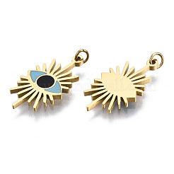 316 Surgical Stainless Steel Enamel Pendants&nbsp;STAS-S116-331B-G