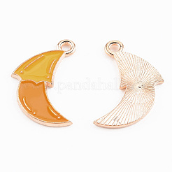 Light Gold Tone Alloy Enamel Pendants&nbsp;ENAM-T018-17