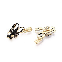 Brass Enamel Pendants&nbsp;KK-T080-82A-G