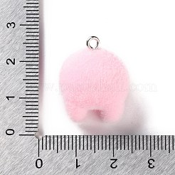 Flocking Resin Cute Pendants&nbsp;RESI-A040-01B