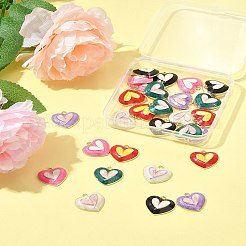 30Pcs 6 Colors Alloy Enamel Pendants&nbsp;FIND-FS0004-06