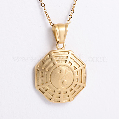 Vintage Punk Yin-yang Stainless Steel Pendant Necklaces for Men Women&nbsp;YC3773