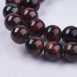 Natural Red Tiger Eye Stone Bead Strands&nbsp;G-R193-08-8mm