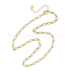 4MM Brass Textured Figaro Chain Necklaces for Women&nbsp;NJEW-JN06140