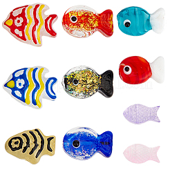 52Pcs Transparent Spray Painted Glass Beads&nbsp;GLAA-PA0001-30