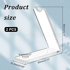 1-Slot Transparent Acrylic Slant Back Pen Display Stands&nbsp;ODIS-PH0001-69B