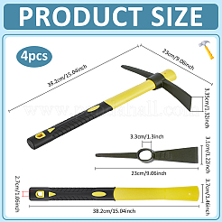 4Pcs Heavy-Duty Mini Manganese Steel Garden Pickaxe with Plastic Handle for Digging&nbsp;TOOL-DR0001-17