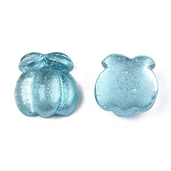 Autumn Theme Spray Painted Transparent Resin Cabochons&nbsp;CRES-S302-65-A05