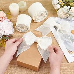 10 Yards Burlap Ribbons&nbsp;SRIB-WH0026-11A