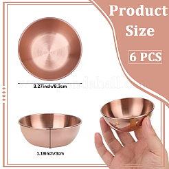 6Pcs Stainless Steel Dipping Bowls&nbsp;AJEW-CP0009-70RG