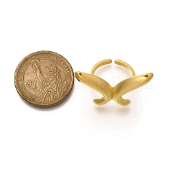 304 Stainless Steel Open Cuff for Women&nbsp;RJEW-B109-02G-04