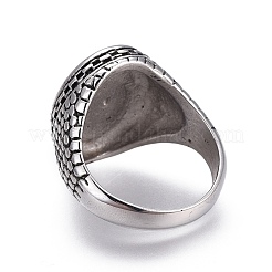 304 Stainless Steel Signet Rings for Men&nbsp;RJEW-O032-10AS