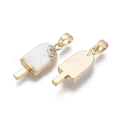 Brass Clear Cubic Zirconia Pendants&nbsp;X-KK-N233-033-NF