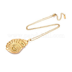 304 Stainless Steel Pendant Necklaces&nbsp;NJEW-T018-16G