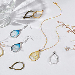 60Pcs 3 Colors Teardrop Alloy Open Back Bezel Pendants&nbsp;FIND-GA0004-28